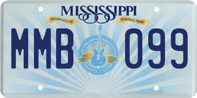 MS license plate MMB099