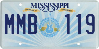 MS license plate MMB119