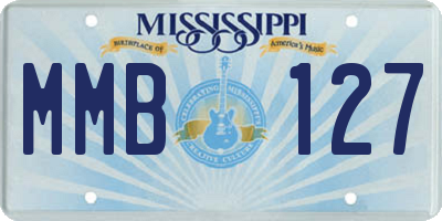 MS license plate MMB127