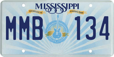 MS license plate MMB134