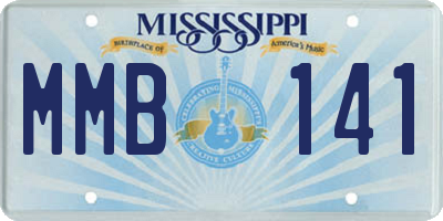 MS license plate MMB141