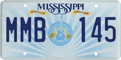 MS license plate MMB145