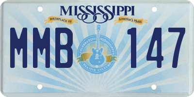 MS license plate MMB147