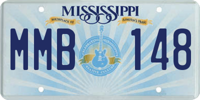 MS license plate MMB148