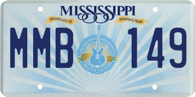 MS license plate MMB149