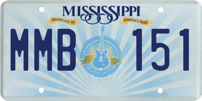 MS license plate MMB151