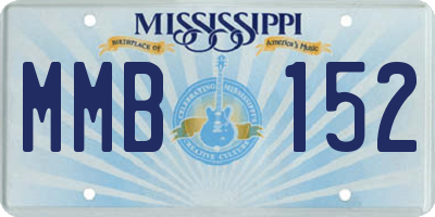 MS license plate MMB152