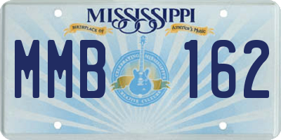 MS license plate MMB162