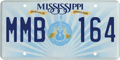 MS license plate MMB164