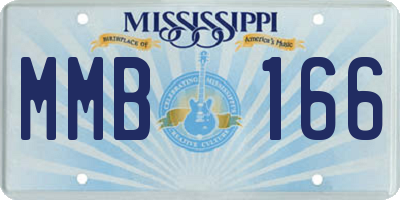 MS license plate MMB166