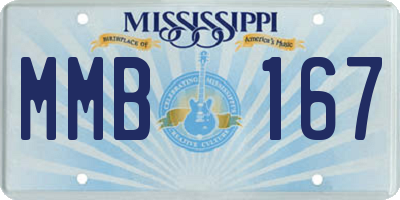 MS license plate MMB167