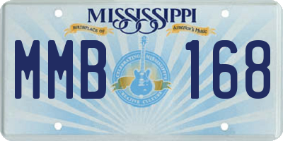 MS license plate MMB168