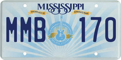 MS license plate MMB170