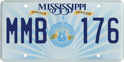 MS license plate MMB176
