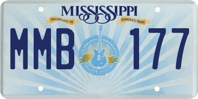 MS license plate MMB177