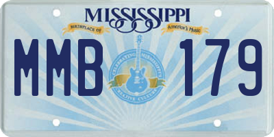 MS license plate MMB179