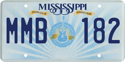 MS license plate MMB182