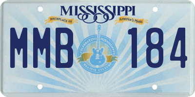 MS license plate MMB184