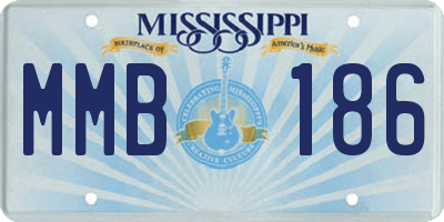 MS license plate MMB186