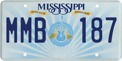 MS license plate MMB187