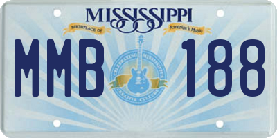 MS license plate MMB188