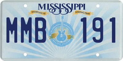 MS license plate MMB191