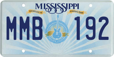 MS license plate MMB192