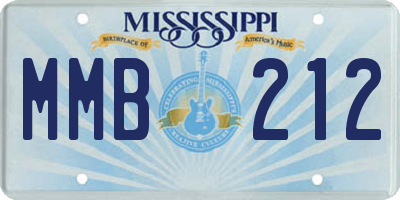 MS license plate MMB212