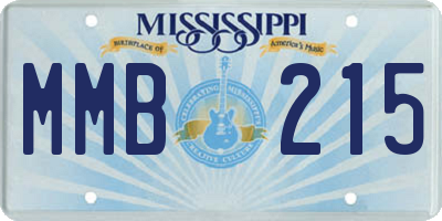 MS license plate MMB215