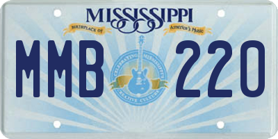 MS license plate MMB220