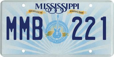 MS license plate MMB221