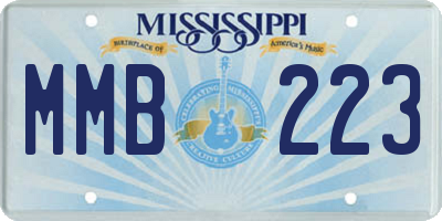 MS license plate MMB223