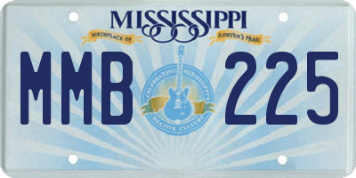 MS license plate MMB225