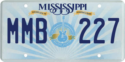 MS license plate MMB227