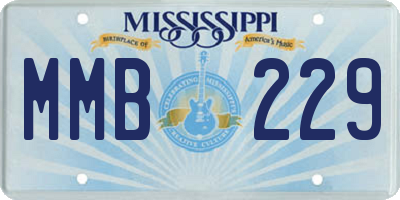 MS license plate MMB229