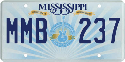 MS license plate MMB237