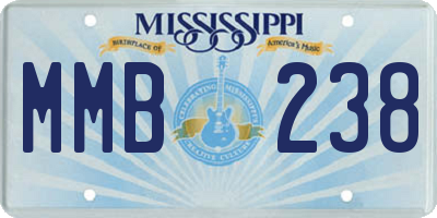 MS license plate MMB238