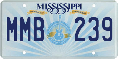 MS license plate MMB239