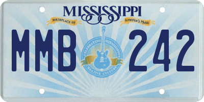 MS license plate MMB242