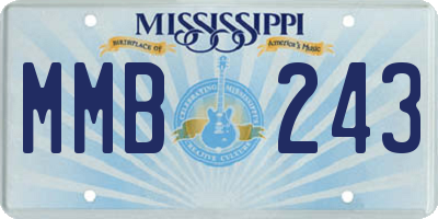 MS license plate MMB243