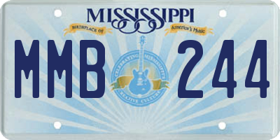 MS license plate MMB244