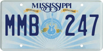 MS license plate MMB247