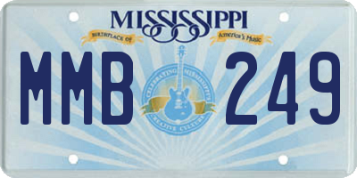 MS license plate MMB249