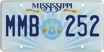 MS license plate MMB252