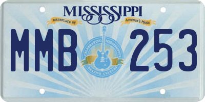 MS license plate MMB253