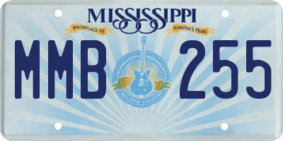 MS license plate MMB255