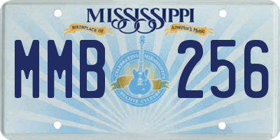 MS license plate MMB256