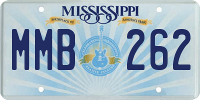 MS license plate MMB262