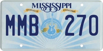 MS license plate MMB270