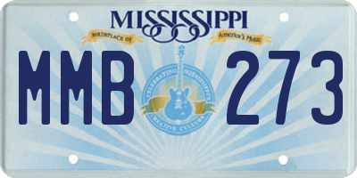 MS license plate MMB273